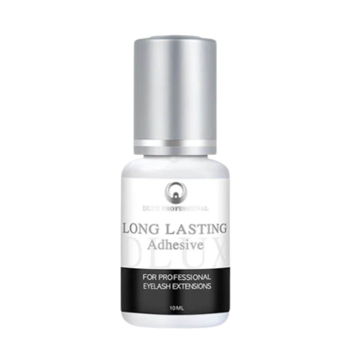 Adhesivo Long Lasting Dlux Pro 5 ml – pegamento profesional para extensiones de pestañas, secado rápido y retención prolongada sin irritación.