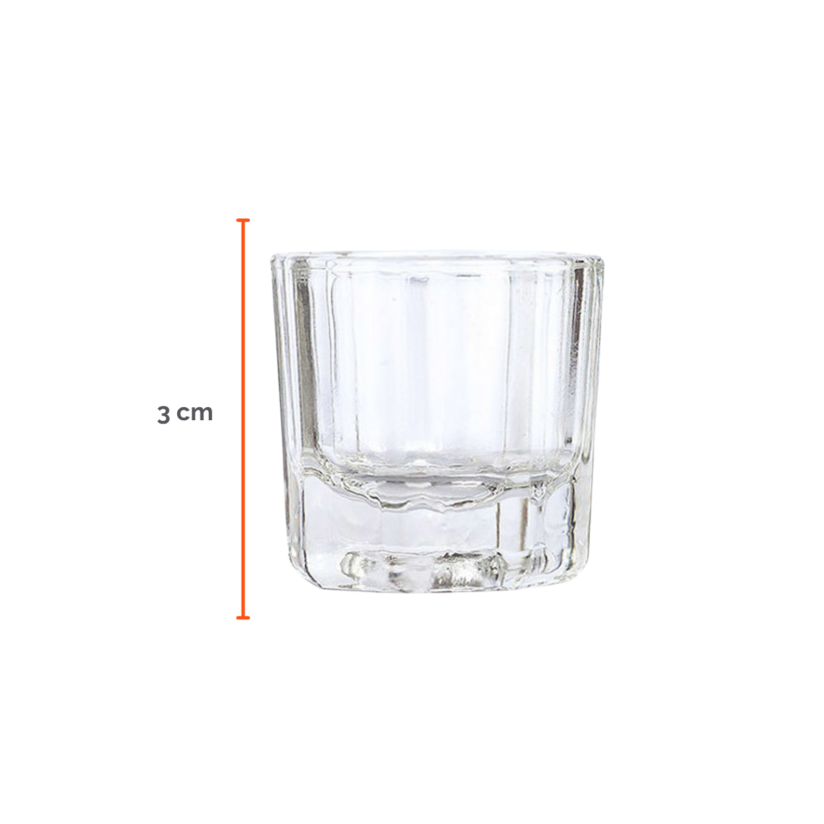 Vaso de vidrio templado para mezclar henna o tinte con base hendidura adicional, herramienta profesional para técnicos de belleza.