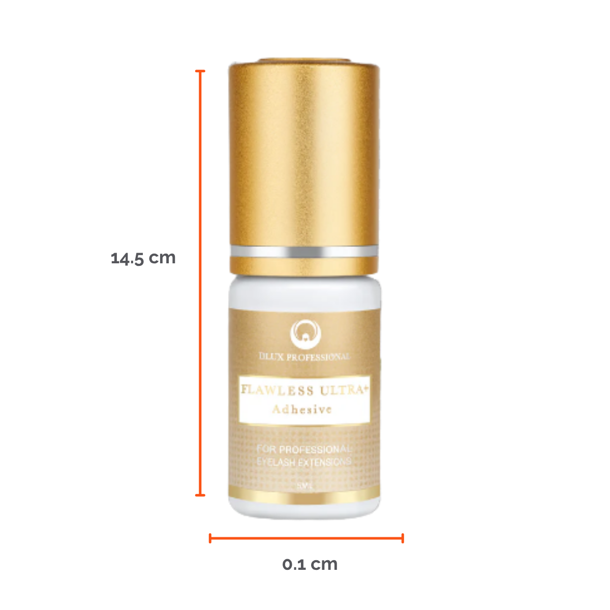 Adhesivo Flawless Ultra+ DLUX profesional secado‑rápido 1 seg retención 8‑9 semanas