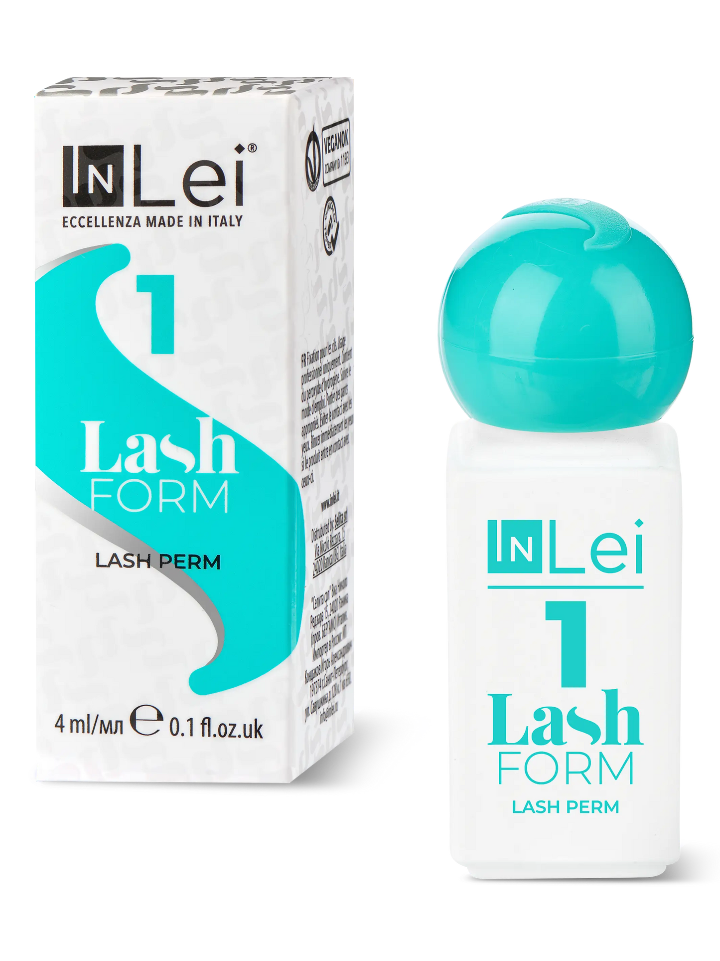 InLei® Lash Form 1 es el primer paso de la innovadora línea de lifting de pestañas 25.9, garantizando volumen y longitud superiores en tratamientos de belleza profesional. Producto vegano, de alta calidad italiana, ideal para salones de lujo.
