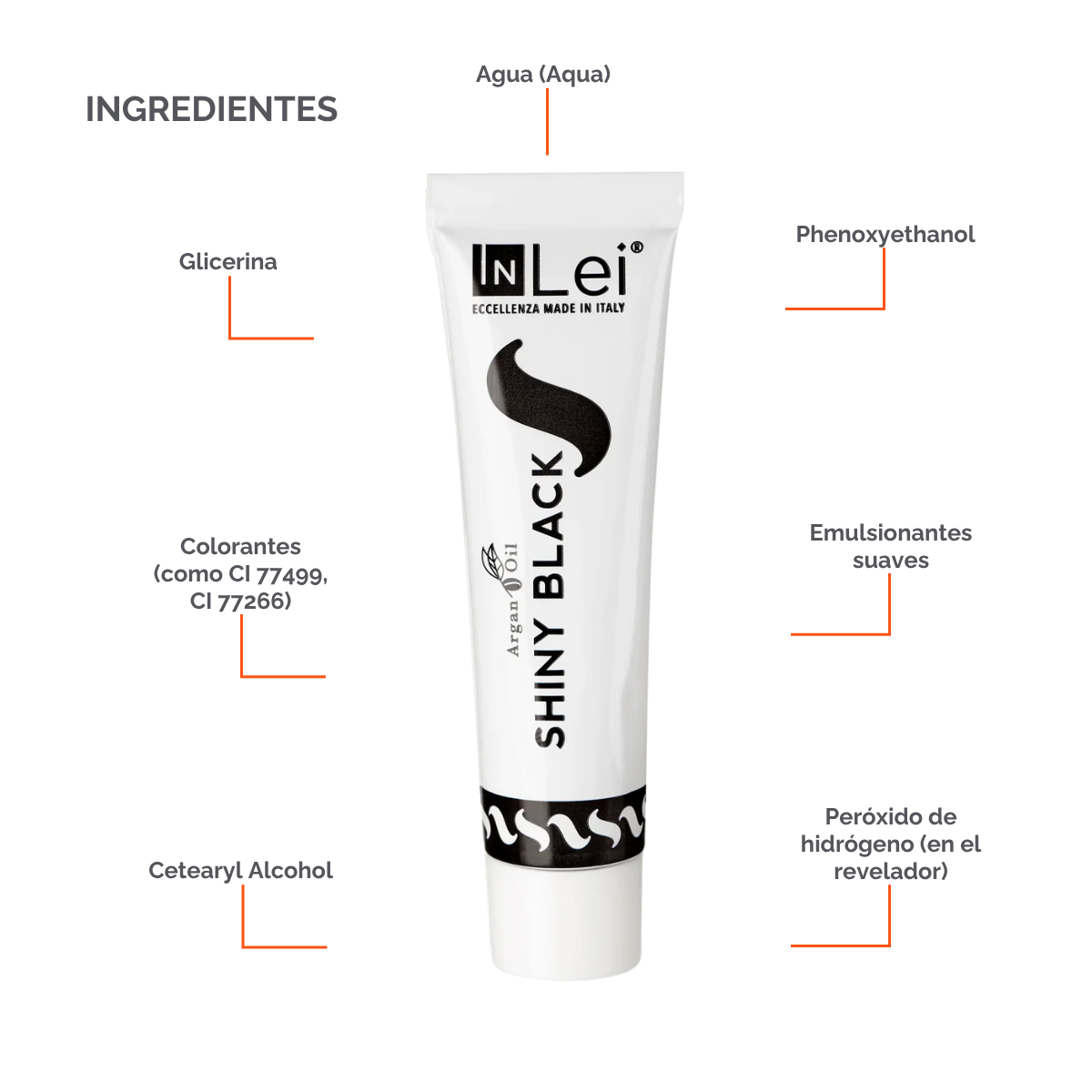 InLei® Tinte para Pestañas y Cejas con Aceite de Argán