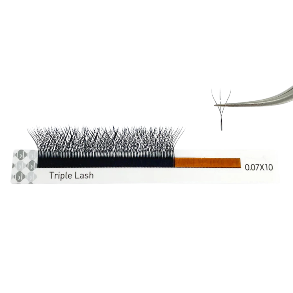 Extensión de pestaña Triple Lash- Volumen Tecnológico Curvatura C