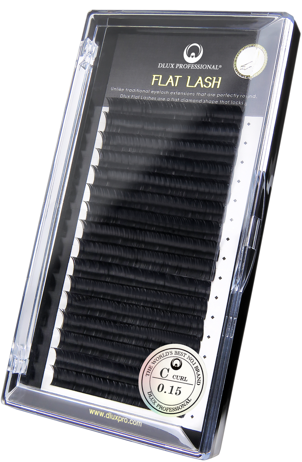 Flat Lash Dlux Professional extensiones de pestañas base plana negro profundo alta gama