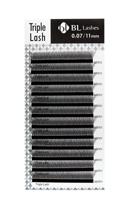 Extensión de pestaña Triple Lash- Volumen Tecnológico Curvatura C