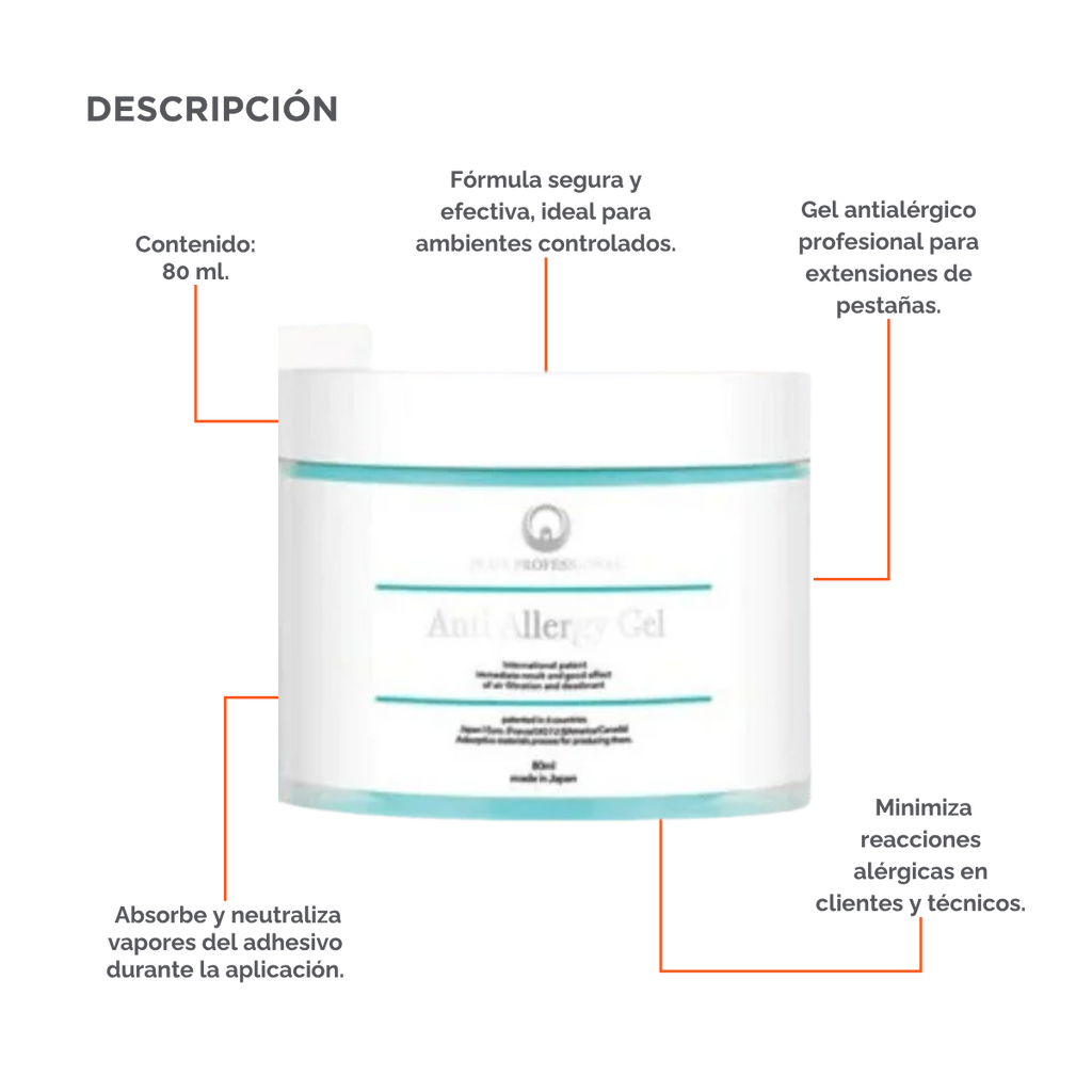 DLUX Anti Allergy Gel - Gel neutralizador de sustancias nocivas y eliminador de olores. Absorbe formaldehído y otros compuestos volátiles, mejorando la calidad del aire en salones de belleza y espacios cerrados