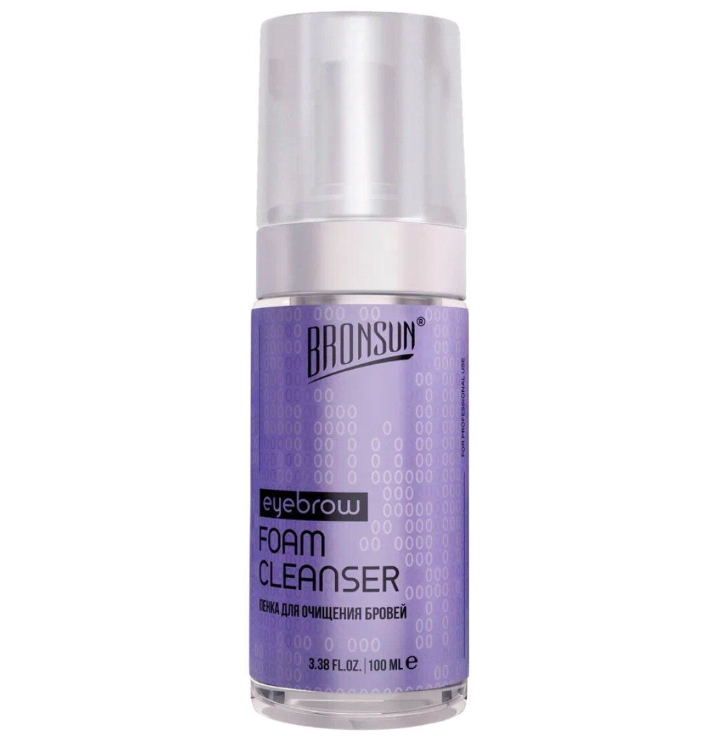 Bronsun Eyebrow Foam Cleanser, espuma limpiadora profesional para cejas, ideal para eliminar impurezas y preparar la piel antes de aplicar tinte o laminado. Fórmula suave con proteínas de seda y leche para hidratar y proteger los vellos. Perfecto para uso en salones y en casa. Compra ahora y mejora tus resultados en el diseño de cejas.