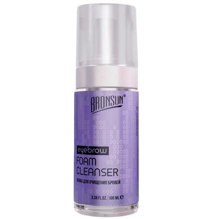 Bronsun Eyebrow Foam Cleanser, espuma limpiadora profesional para cejas, ideal para eliminar impurezas y preparar la piel antes de aplicar tinte o laminado. Fórmula suave con proteínas de seda y leche para hidratar y proteger los vellos. Perfecto para uso en salones y en casa. Compra ahora y mejora tus resultados en el diseño de cejas.