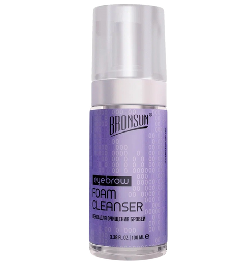 Bronsun Eyebrow Foam Cleanser, espuma limpiadora profesional para cejas, ideal para eliminar impurezas y preparar la piel antes de aplicar tinte o laminado. Fórmula suave con proteínas de seda y leche para hidratar y proteger los vellos. Perfecto para uso en salones y en casa. Compra ahora y mejora tus resultados en el diseño de cejas.