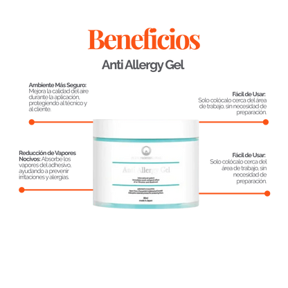 DLUX Anti Allergy Gel - Gel neutralizador de sustancias nocivas y eliminador de olores. Absorbe formaldehído y otros compuestos volátiles, mejorando la calidad del aire en salones de belleza y espacios cerrados