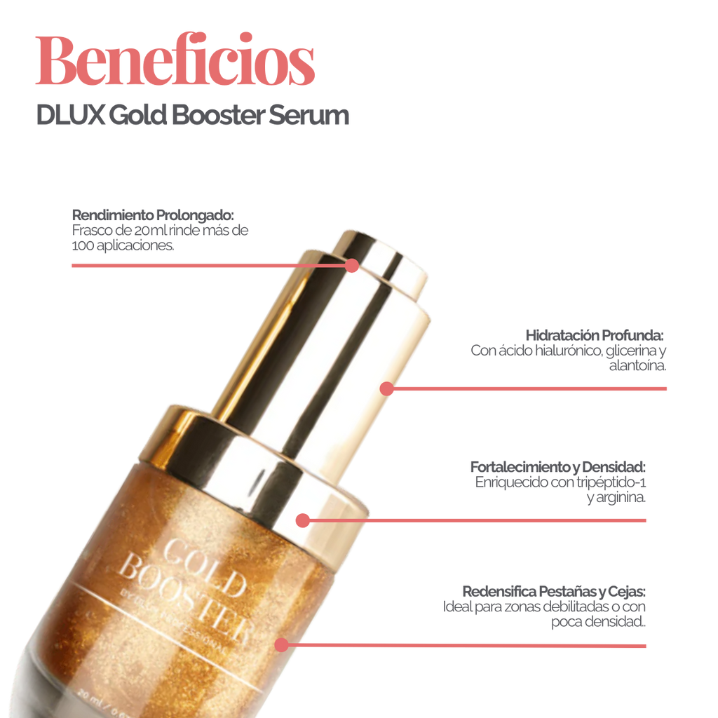 Suero para pestañas y cejas Gold Booster