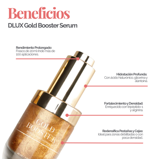Suero para pesañas y cejas Gold Booster