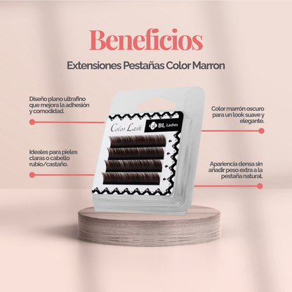 Extensiones Pestañas Color Marron (4 Lineas) - BL Lashes