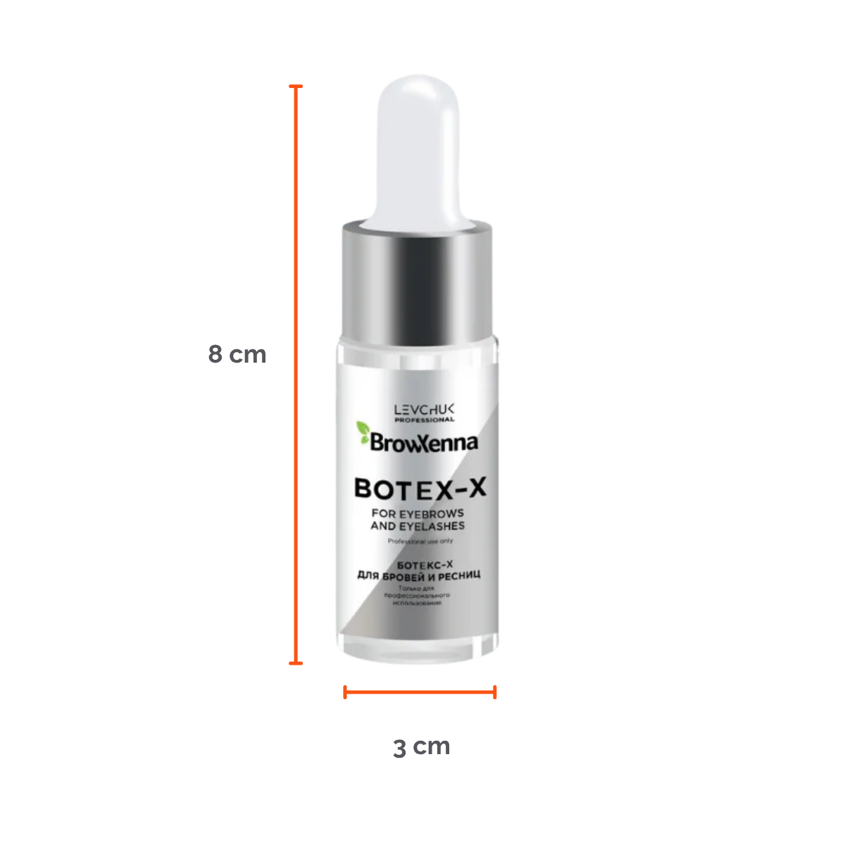 Frasco de 10 ml de BrowXenna Botex‑X, concentrado reparador con ceramidas para cejas y pestañas, restaura densidad, brillo y vitalidad tras tratamientos agresivos.
