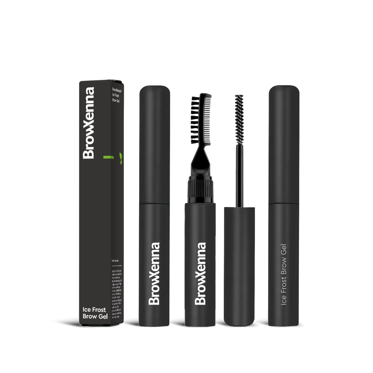 Ice Frost Brow Gel BrowXenna-gel transparente fijador con efecto cristalizador y brillo natural para cejas definidas y suaves.
