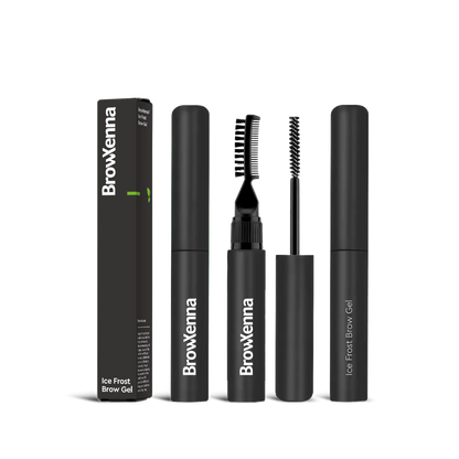 Ice Frost Brow Gel BrowXenna-gel transparente fijador con efecto cristalizador y brillo natural para cejas definidas y suaves.