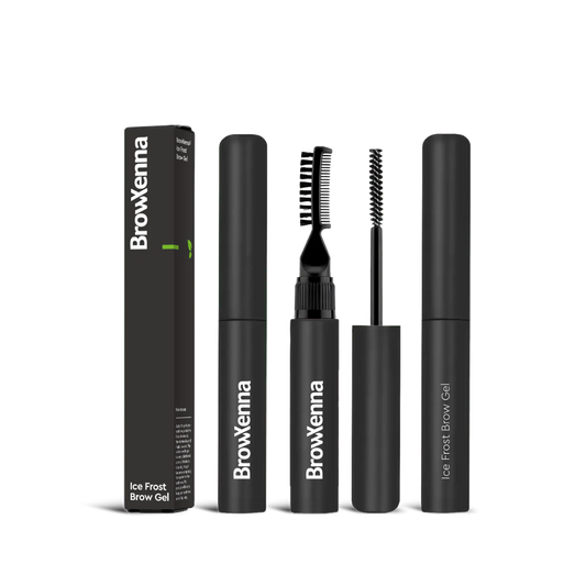 Ice Frost Brow Gel BrowXenna-gel transparente fijador con efecto cristalizador y brillo natural para cejas definidas y suaves.