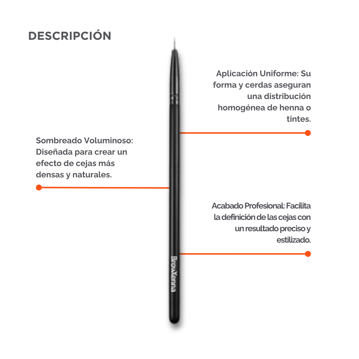Eyebrow Brush #11 Stroke BrowXenna® 
cerdas ultra finas y mango ergonómico diseñados para aplicación precisa de henna y maquillaje en cejas para técnicos de belleza exigentes.