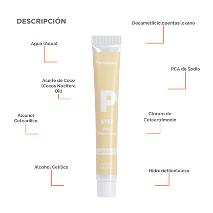 BrowXenna Plex Bond Recovery – suero regenerador profesional que restaura enlaces capilares y protege el vello durante y después de tratamientos químicos para cejas y pestañas.