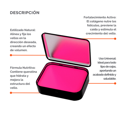 Brow Styling Soap BrowXenna® –  (25 g) Jabón moldeador enriquecido con keratina y colágeno que proporciona volumen natural y fijación profesional para cejas impecables.