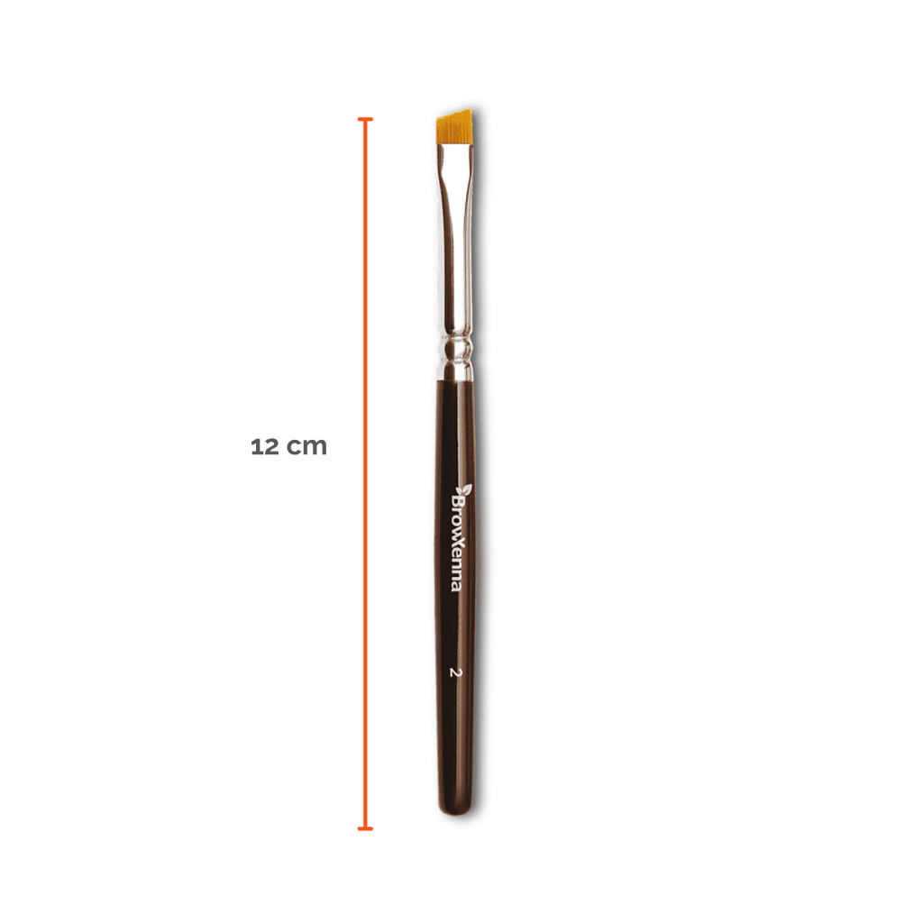 Brush superfine #2, BrowXenna® cerdas ultra finas y mango ergonómico diseñados para aplicación precisa de henna y maquillaje en cejas para técnicos de belleza exigentes.