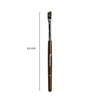 Brush superfine #3, BrowXenna® cerdas ultra finas y mango ergonómico diseñados para aplicación precisa de henna y maquillaje en cejas para técnicos de belleza exigentes.