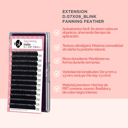 Extensiones de Pestañas Profesionales de Auto-Floración (Feather), BL Lashes®