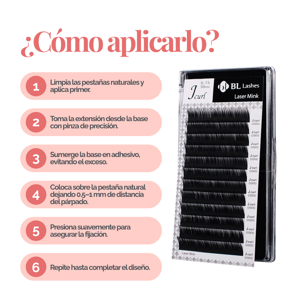 Extensión de Pestañas Curvatura D BL Lashes®
