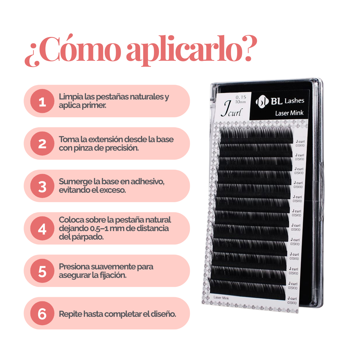 Extensión de Pestañas Curvatura D BL Lashes®