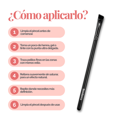 Ultrafine Eyebrow Brush #10 BrowXenna® 
cerdas ultra finas y mango ergonómico diseñados para aplicación precisa de henna y maquillaje en cejas para técnicos de belleza exigentes.