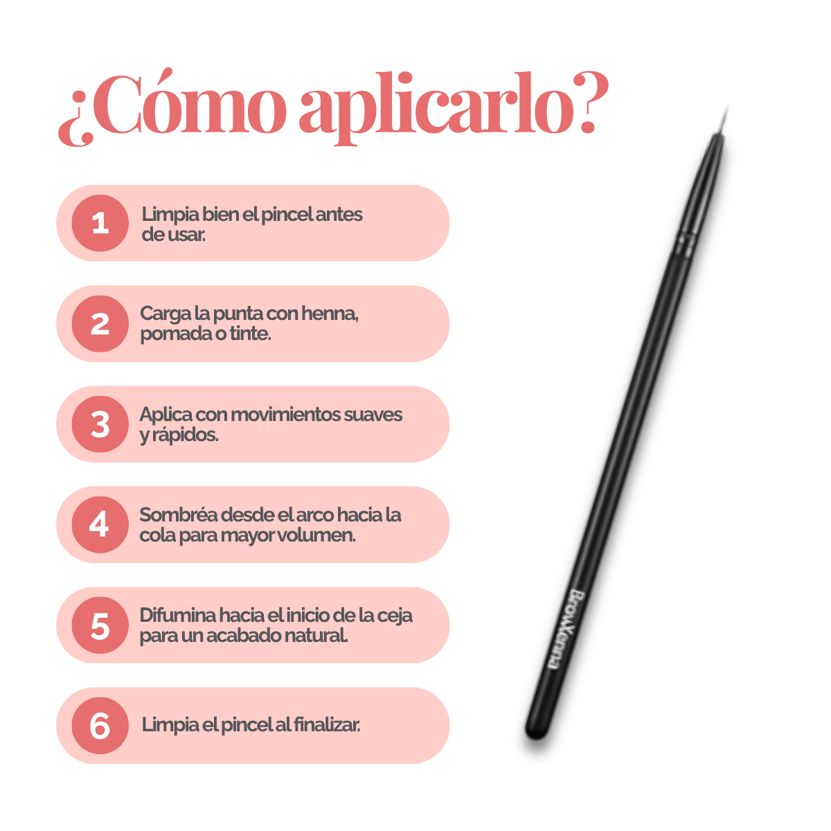 Eyebrow Brush #11 Stroke BrowXenna® 
cerdas ultra finas y mango ergonómico diseñados para aplicación precisa de henna y maquillaje en cejas para técnicos de belleza exigentes.