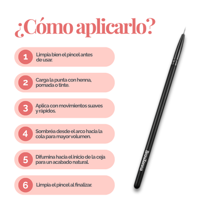 Eyebrow Brush #11 Stroke BrowXenna® 
cerdas ultra finas y mango ergonómico diseñados para aplicación precisa de henna y maquillaje en cejas para técnicos de belleza exigentes.