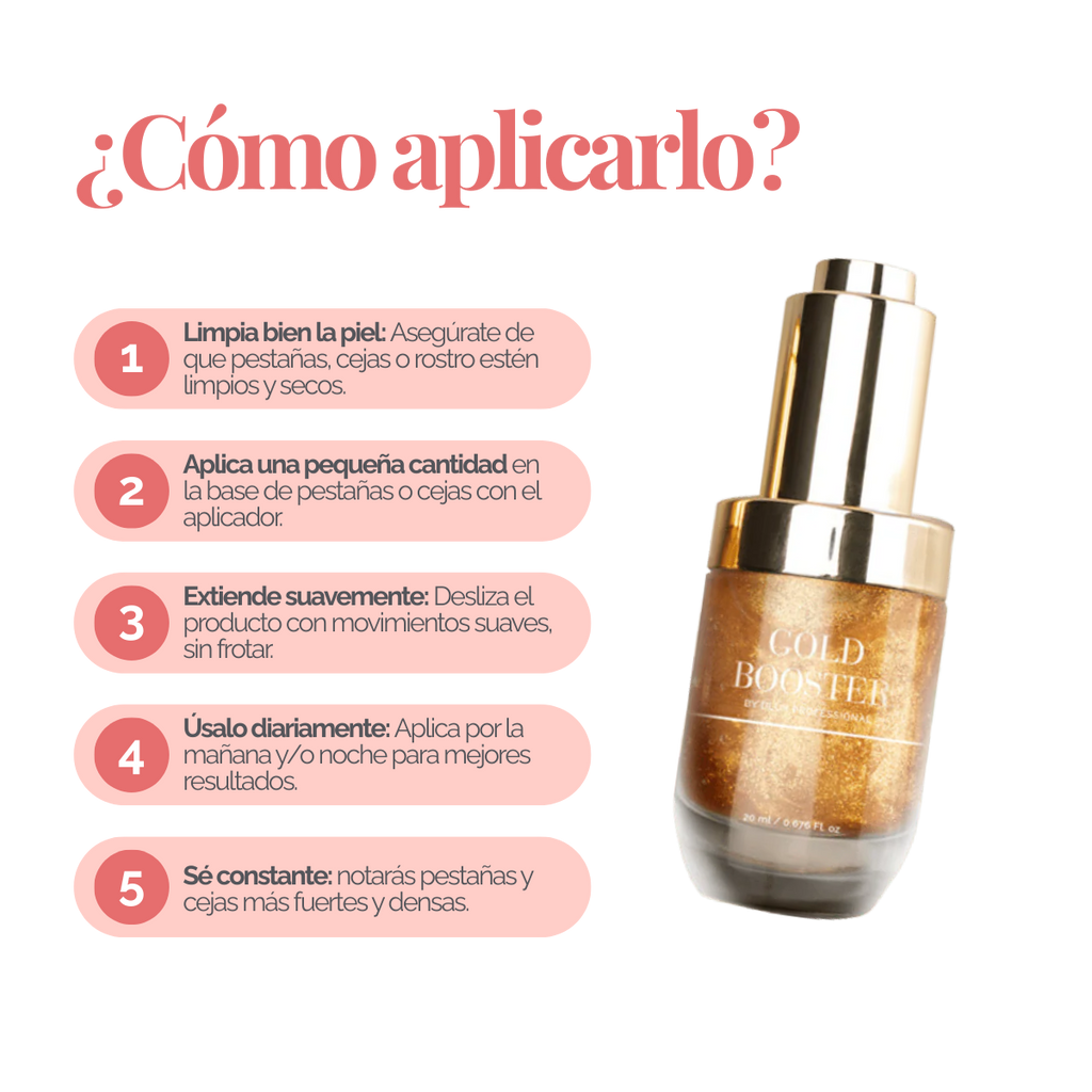 Suero para pestañas y cejas Gold Booster