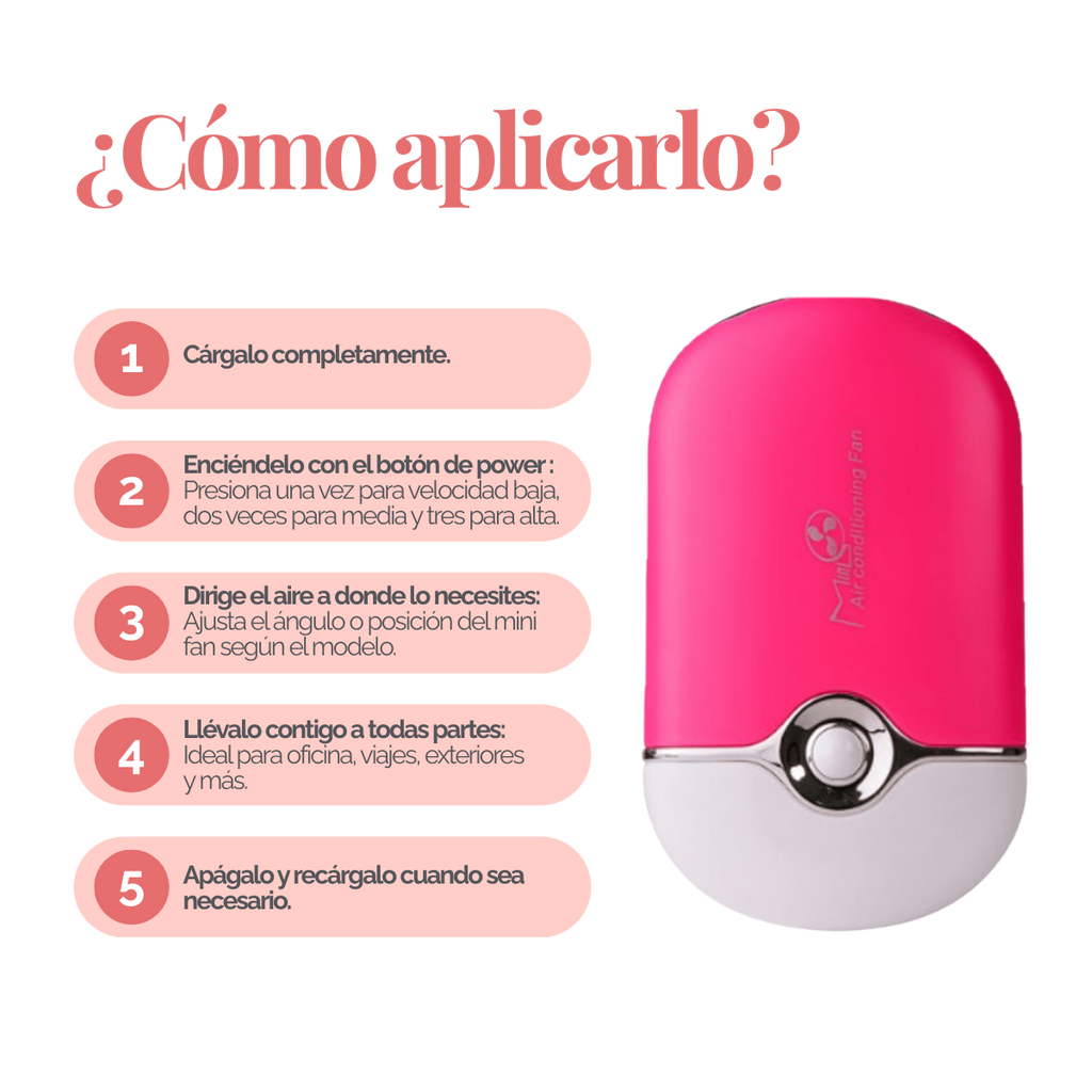 Mini Fan Dlux Professional ventilador USB portátil para curado adhesivo de extensiones de pestañas