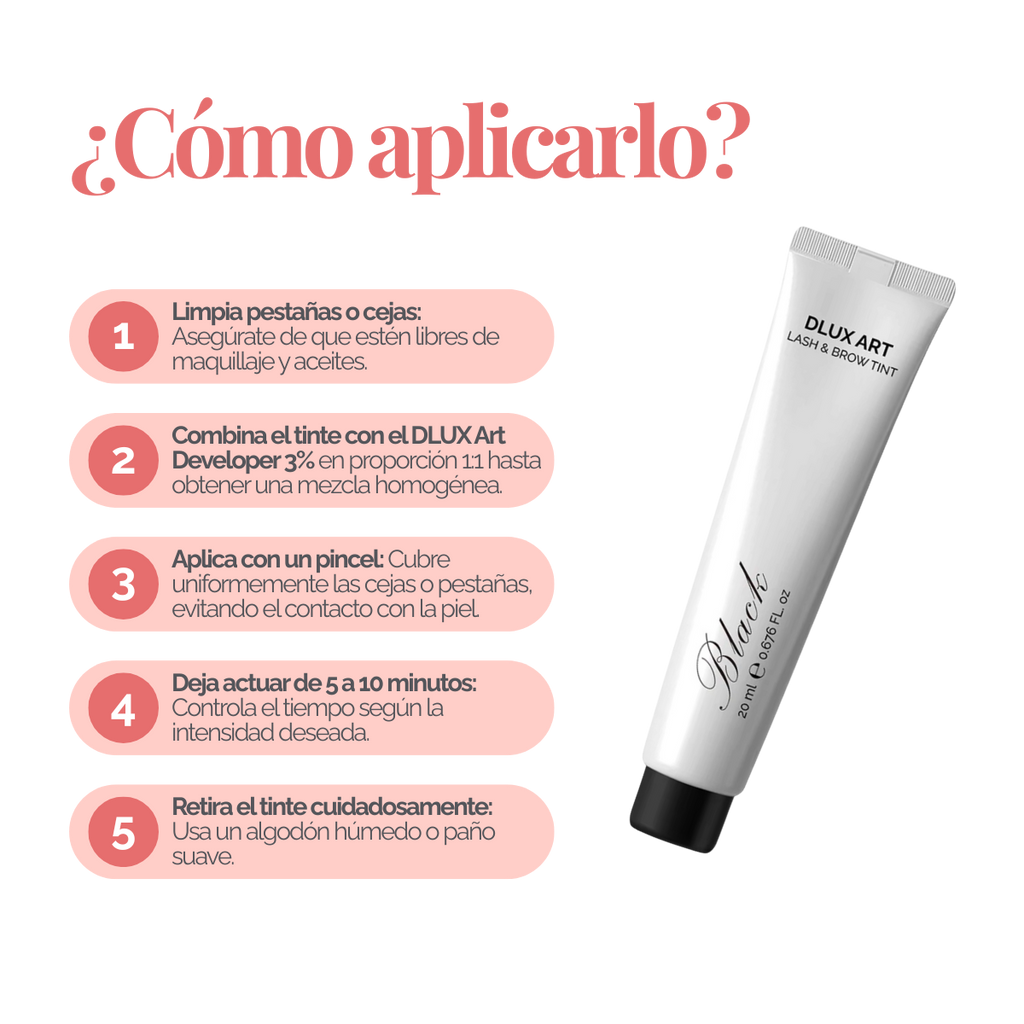 DLUX ART Lash & Brow Tint Brown - Tinte para cejas