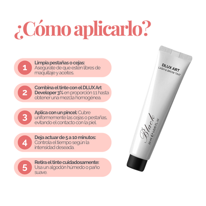 DLUX ART Lash & Brow Tint Brown - Tinte para cejas