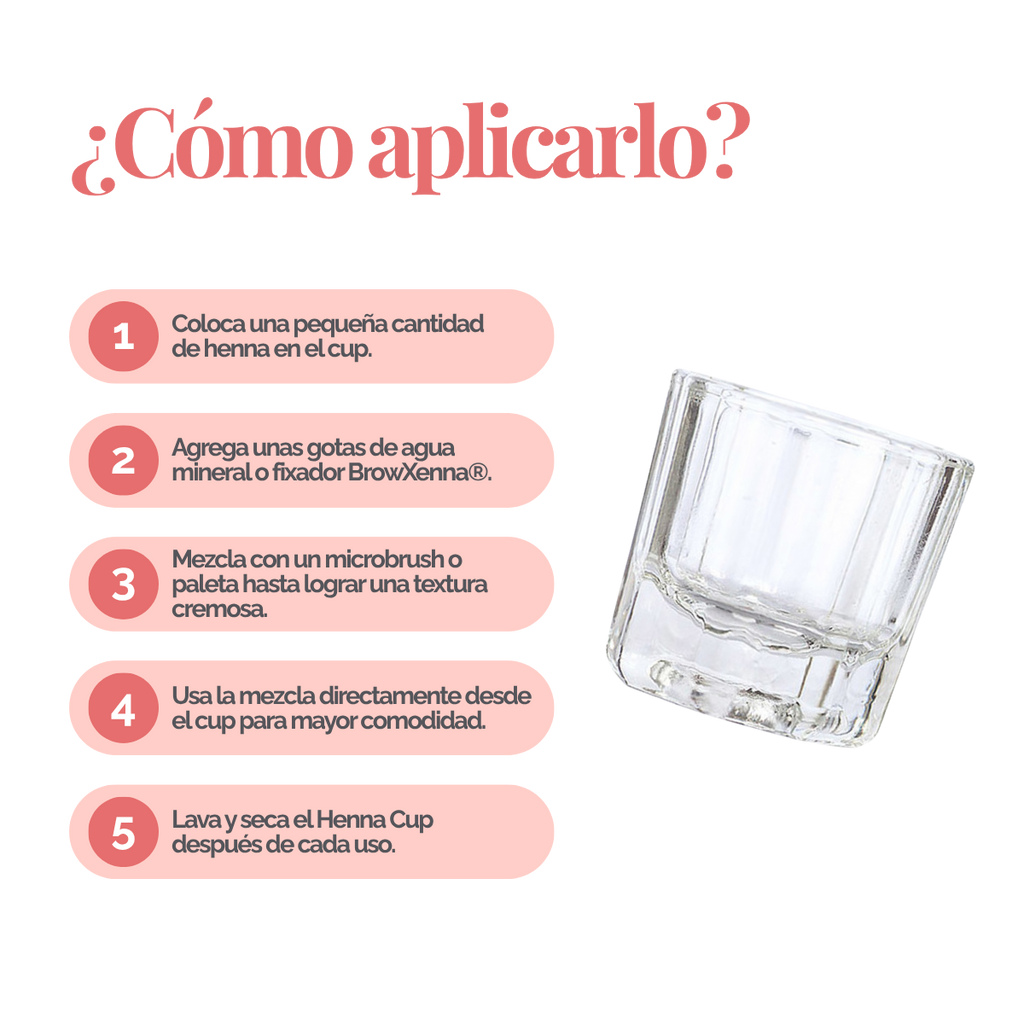 Vaso de vidrio templado para mezclar henna o tinte con base hendidura adicional, herramienta profesional para técnicos de belleza.