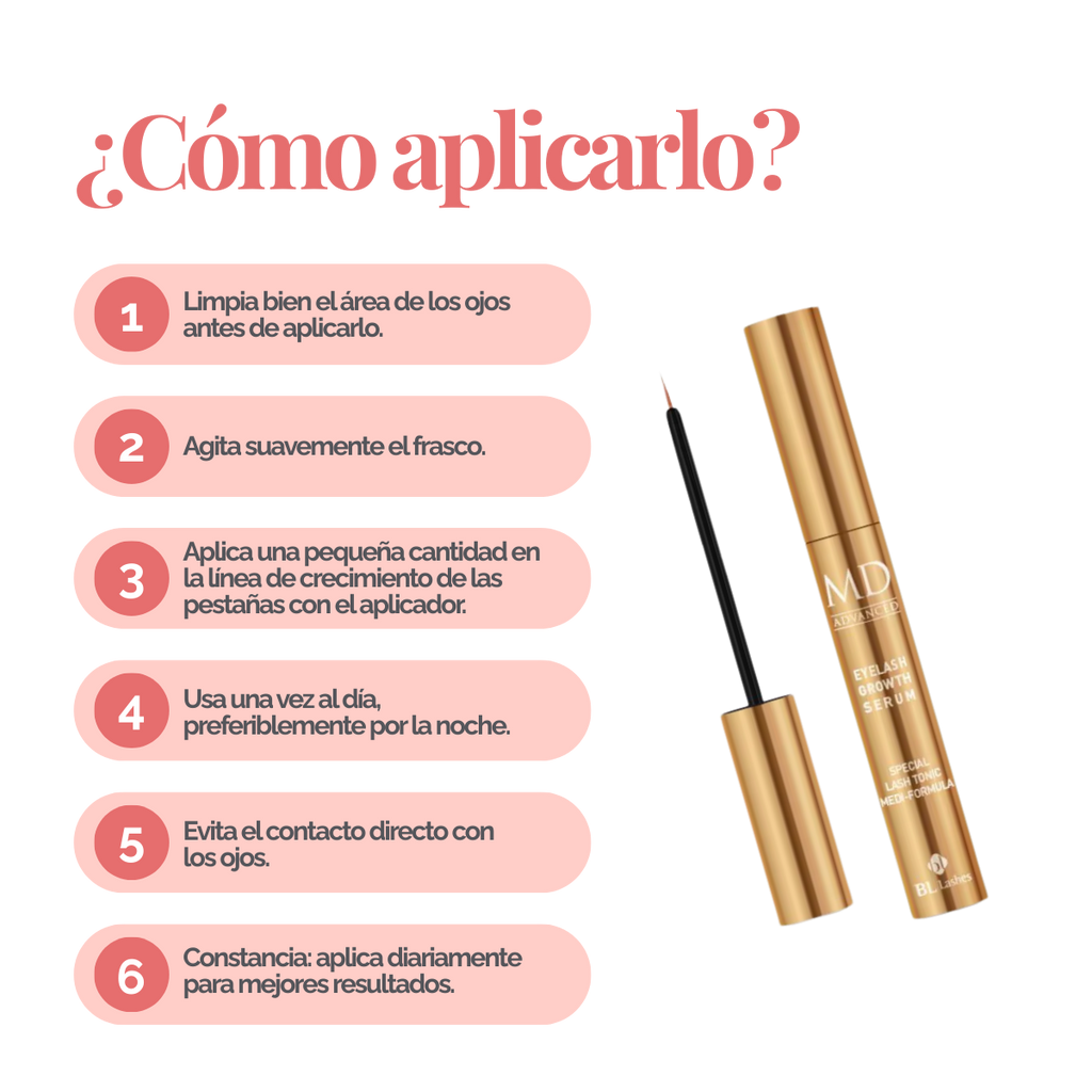 MD Advanced: Suero Avanzado para el Crecimiento de Pestañas BL Lashes®