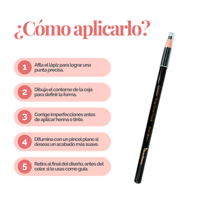 Contour Wrap Pencil BrowXenna®: lápiz profesional para cejas, waterproof, fácil de afilar, que define y rellena con precisión durante 16 horas.