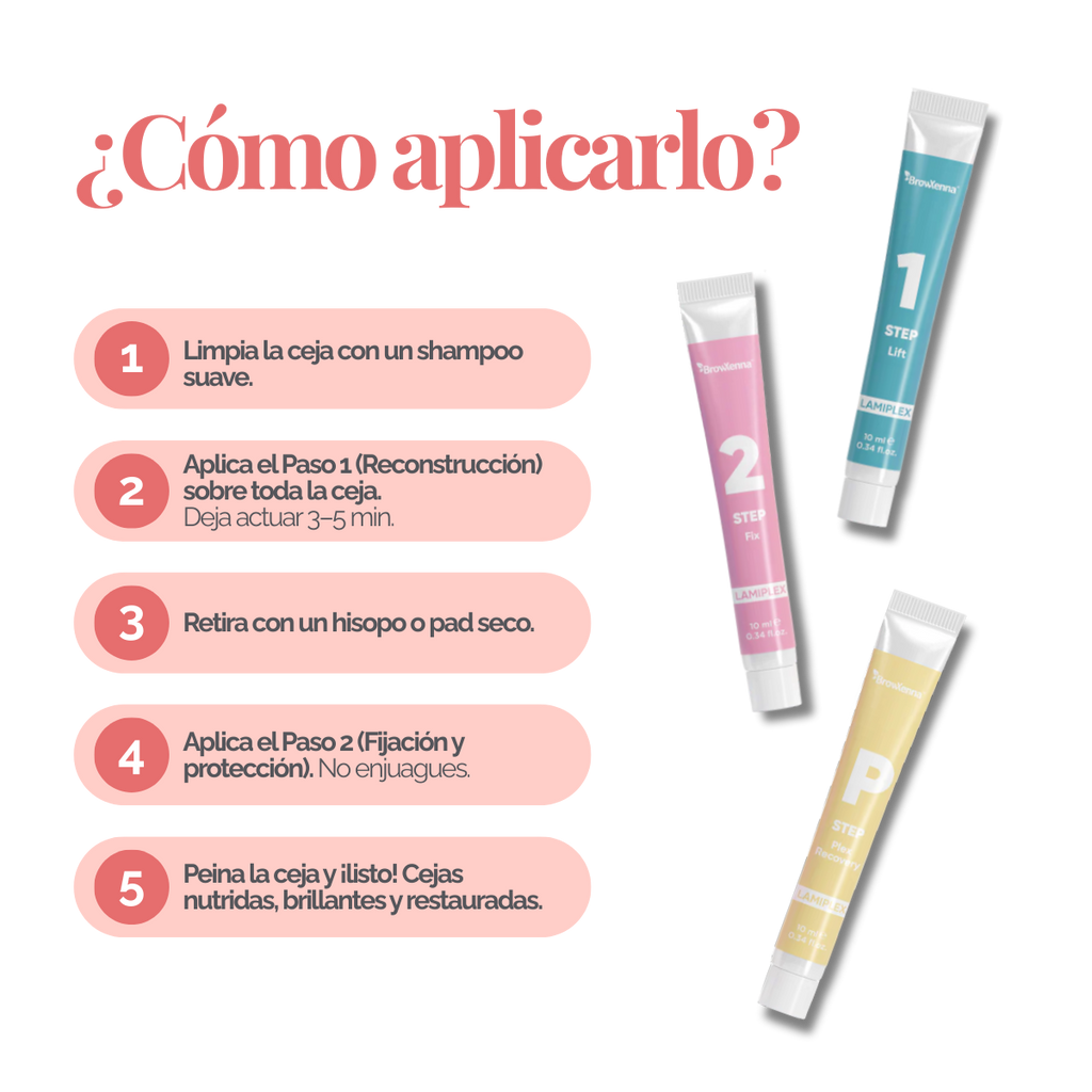 LAMIPLEX BrowXenna® laminación express profesional para cejas y pestañas que define forma, aporta volumen y restaura en un solo tratamiento.