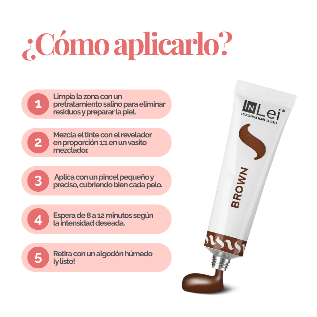 InLei® Tinte para Pestañas y Cejas con Aceite de Argán