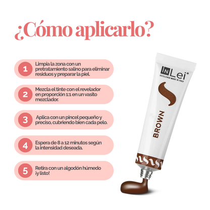 InLei® Tinte para Pestañas y Cejas con Aceite de Argán