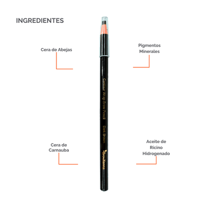 Contour Wrap Pencil BrowXenna®: lápiz profesional para cejas, waterproof, fácil de afilar, que define y rellena con precisión durante 16 horas.
