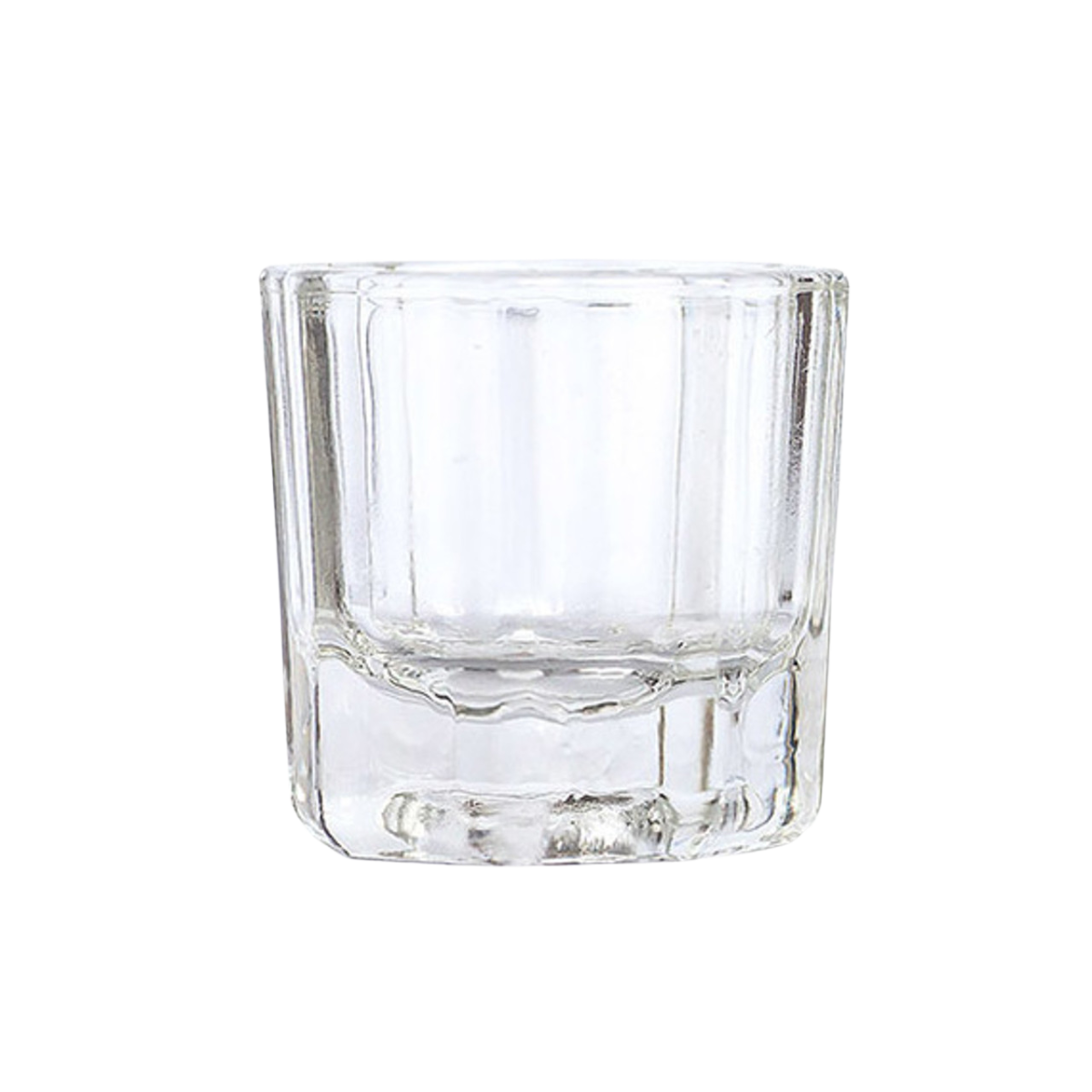 Vaso de vidrio templado para mezclar henna o tinte con base hendidura adicional, herramienta profesional para técnicos de belleza.