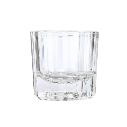 Vaso de vidrio templado para mezclar henna o tinte con base hendidura adicional, herramienta profesional para técnicos de belleza.
