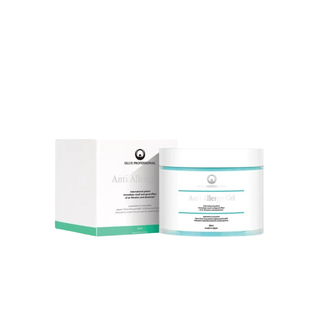 DLUX Anti Allergy Gel - Gel neutralizador de sustancias nocivas y eliminador de olores. Absorbe formaldehído y otros compuestos volátiles, mejorando la calidad del aire en salones de belleza y espacios cerrados