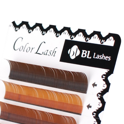 Extensiones de Pestañas Color Mezcla de Marrones (4 Líneas)