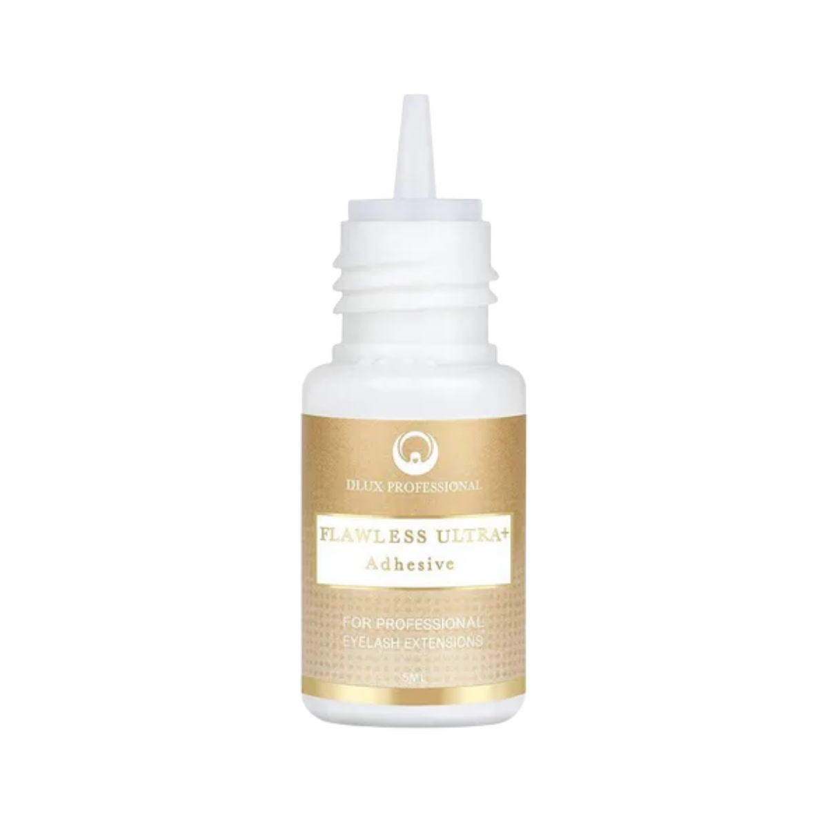 Adhesivo Flawless Ultra+ DLUX profesional secado‑rápido 1 seg retención 8‑9 semanas