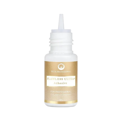 Adhesivo Flawless Ultra+ DLUX profesional secado‑rápido 1 seg retención 8‑9 semanas