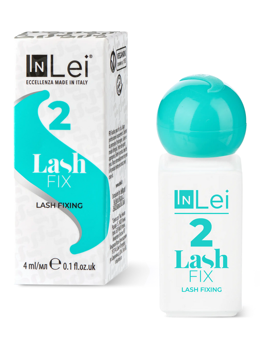 Descubre InLei® Lash Fix 2, el fijador profesional para laminado de pestañas que estabiliza la curvatura con una fórmula vegana certificada, proporcionando resultados duraderos y pestañas saludables en servicios de belleza de alta gama.