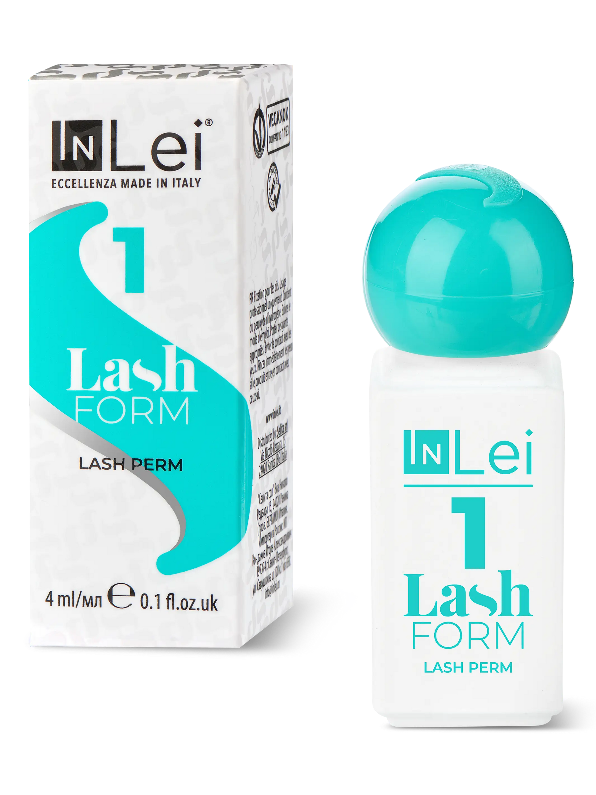 InLei® Lash Form 1 es el primer paso de la innovadora línea de lifting de pestañas 25.9, garantizando volumen y longitud superiores en tratamientos de belleza profesional. Producto vegano, de alta calidad italiana, ideal para salones de lujo.
